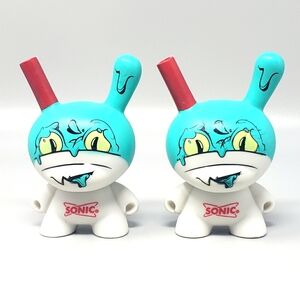 Set Of 2 Kidrobot X Sonic Wacky Pack Toys